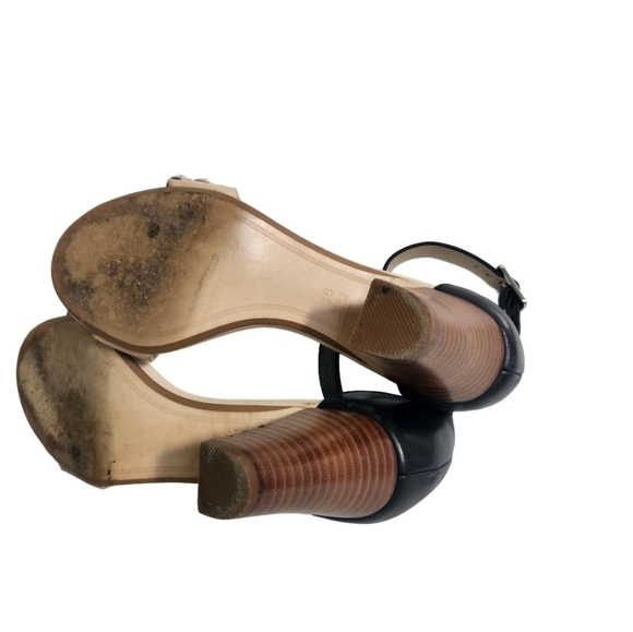 Dune London Flip Studded Leather Ankle Strap Block Heel Sandals Size 36(6M) - Picture 5 of 8